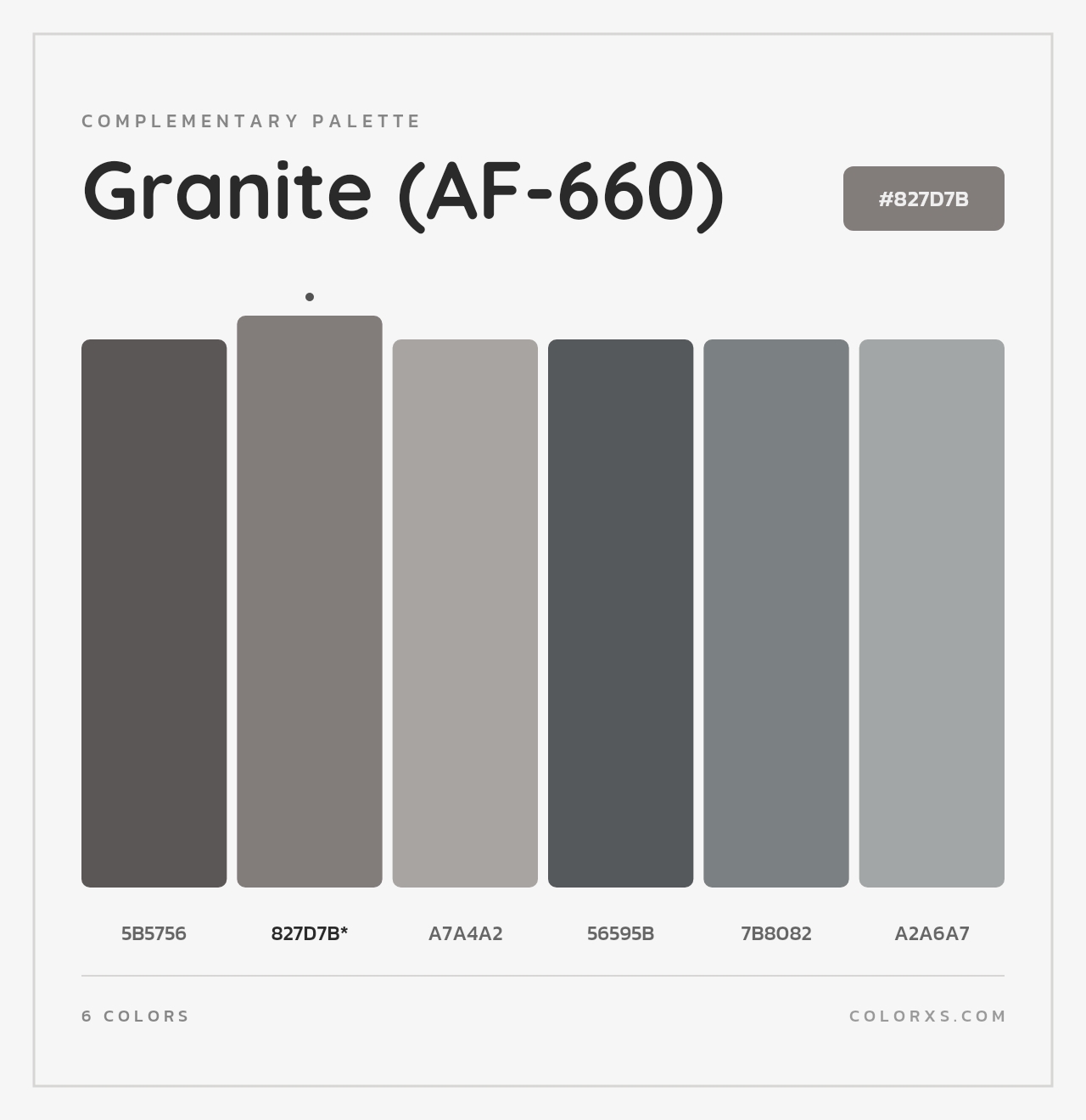 Granite (AF-660) - Complementary Color Palette