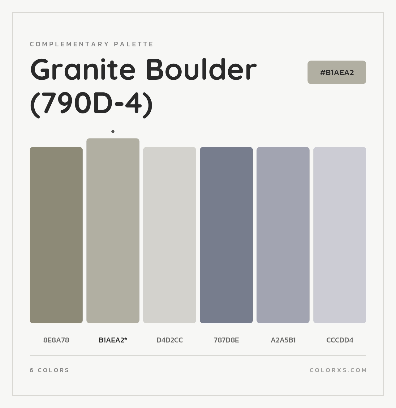 Granite Boulder (790D-4) - Complementary Color Palette