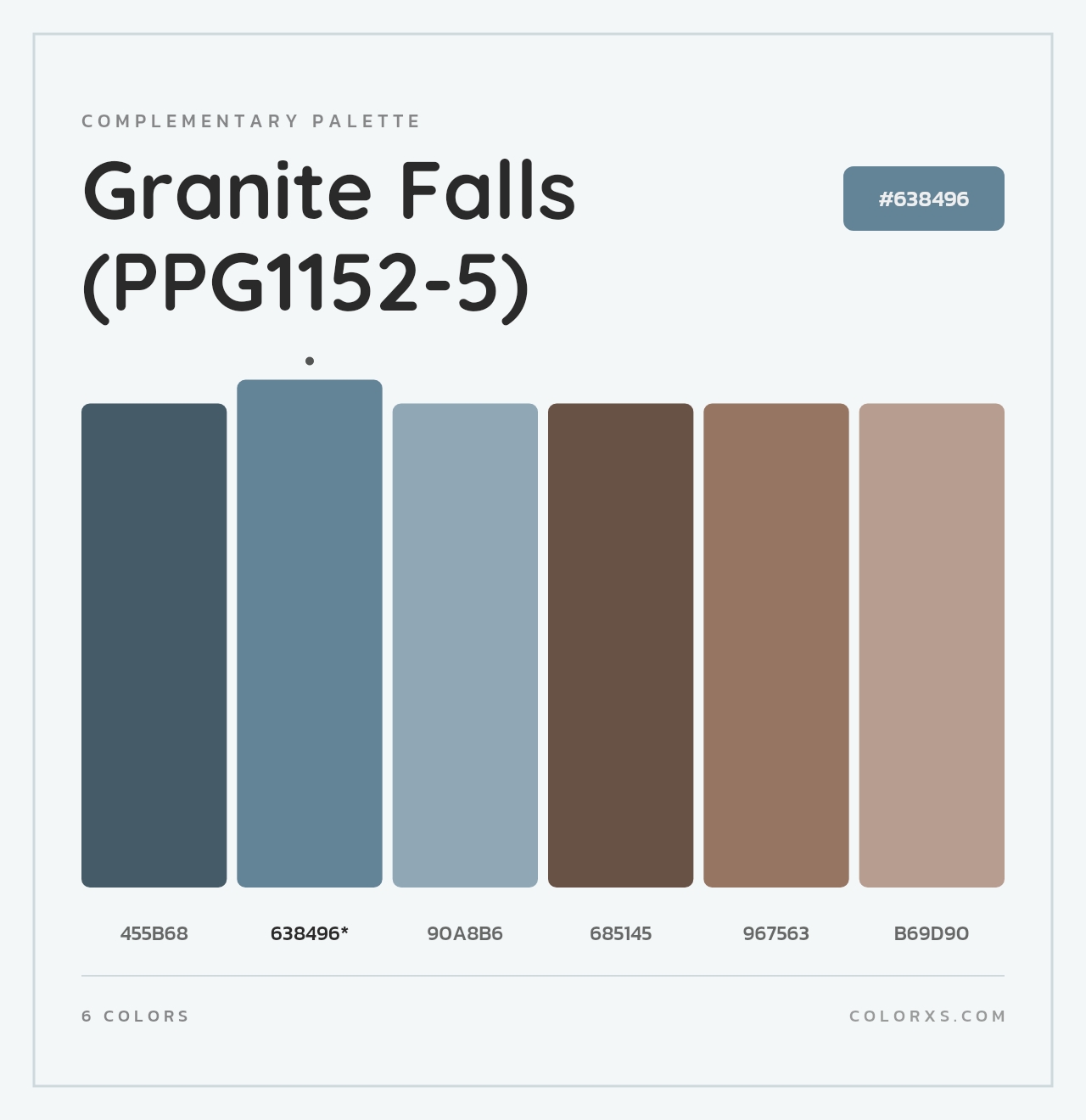 Granite Falls (PPG1152-5) - Complementary Color Palette