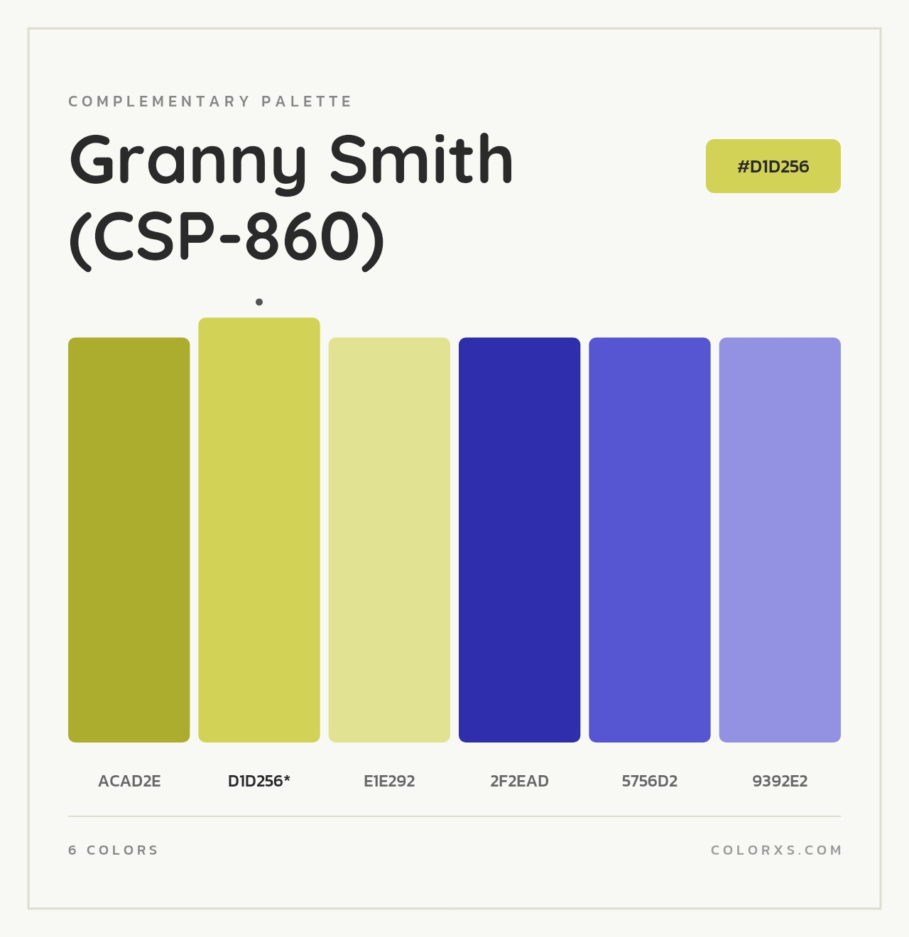 Granny Smith (CSP-860) - Complementary Color Palette