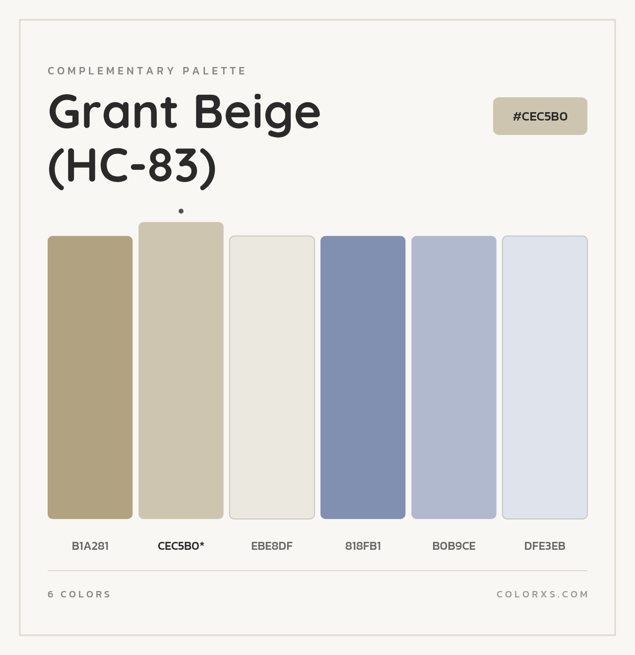 Grant Beige (HC-83) - Complementary Color Palette