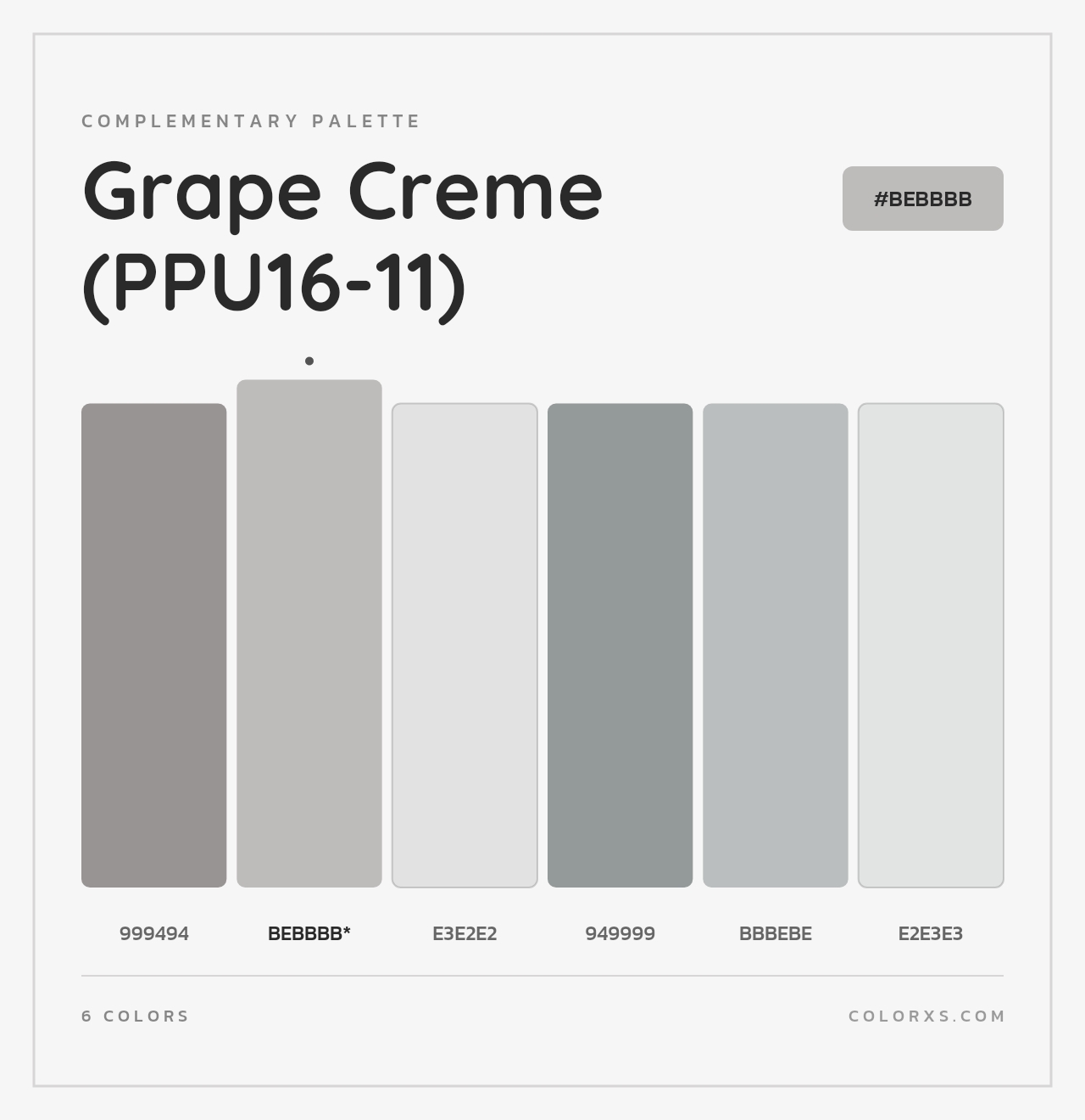 Grape Creme (PPU16-11) - Complementary Color Palette