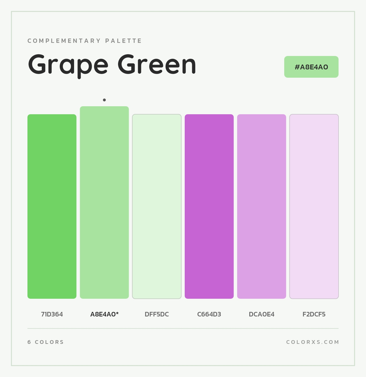 Grape Green - Complementary Color Palette