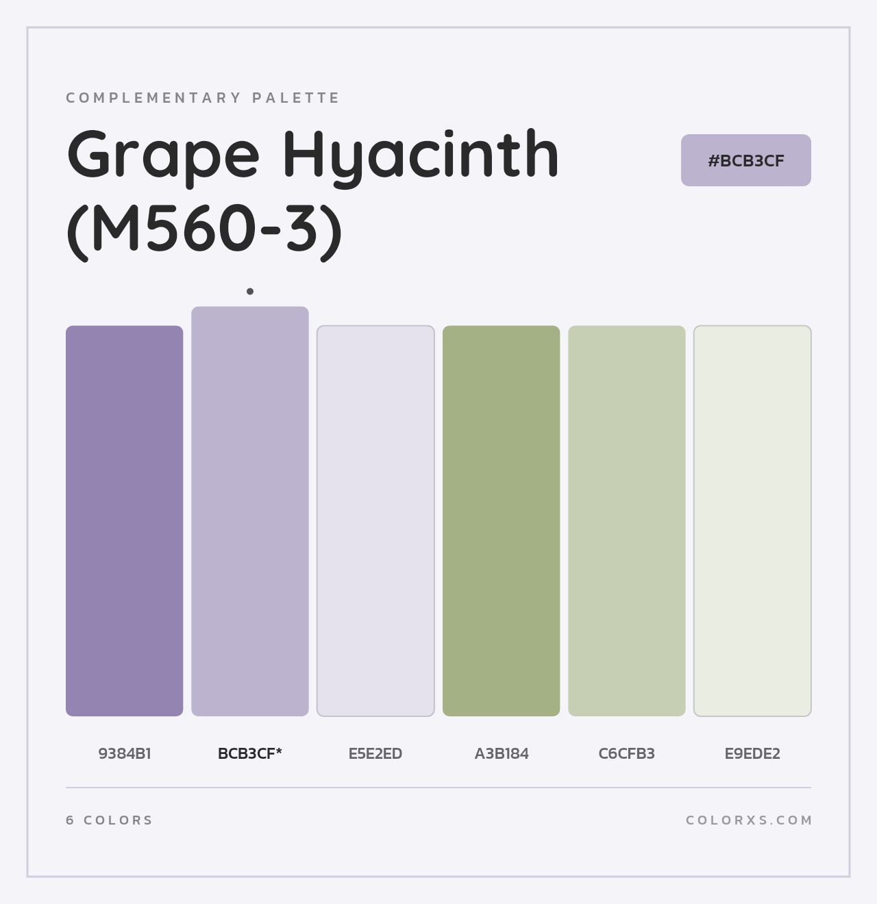 Grape Hyacinth (M560-3) - Complementary Color Palette