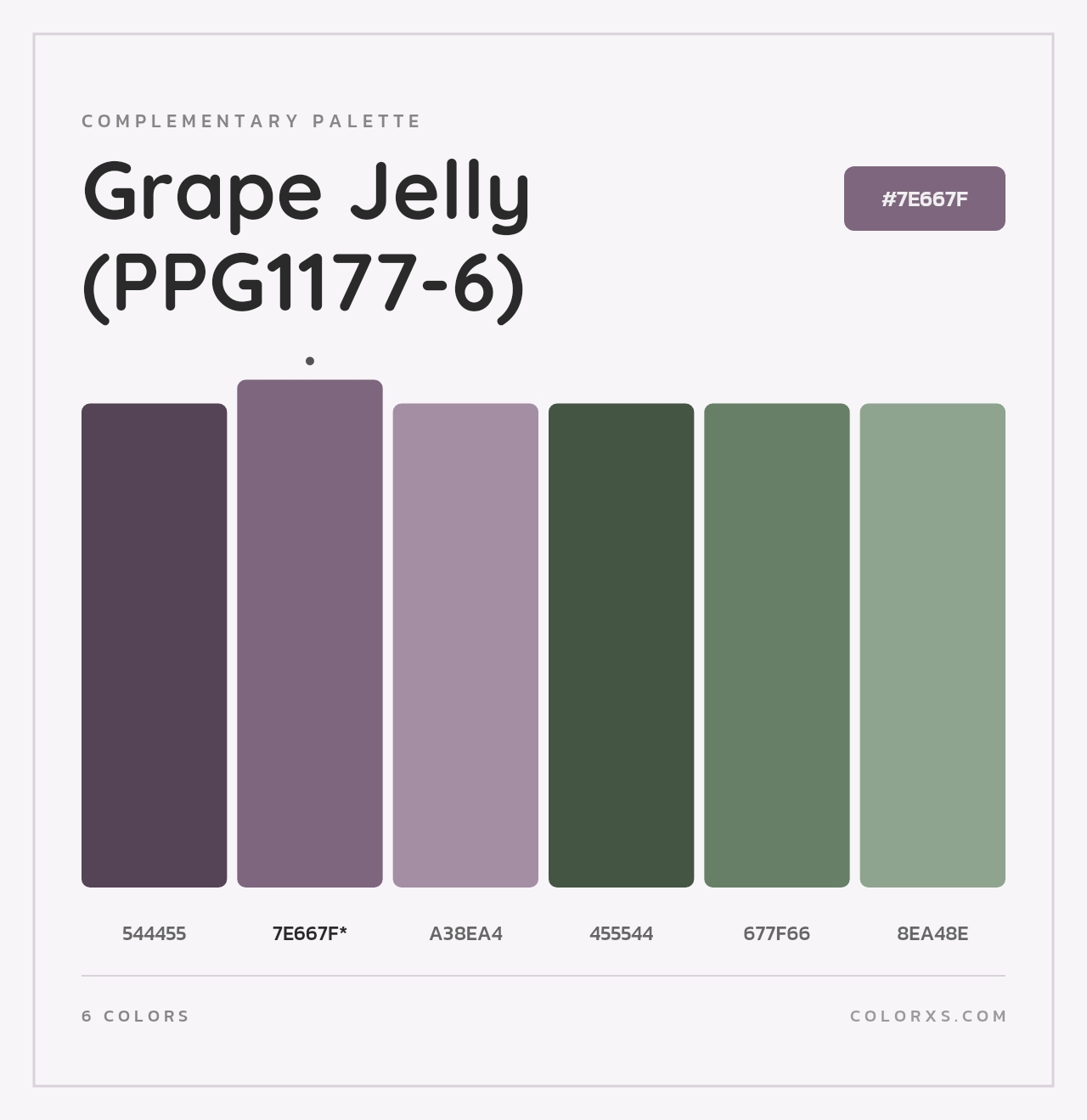 Grape Jelly (PPG1177-6) - Complementary Color Palette