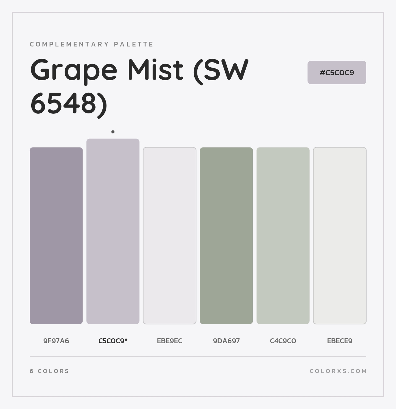 Grape Mist (SW 6548) - Complementary Color Palette