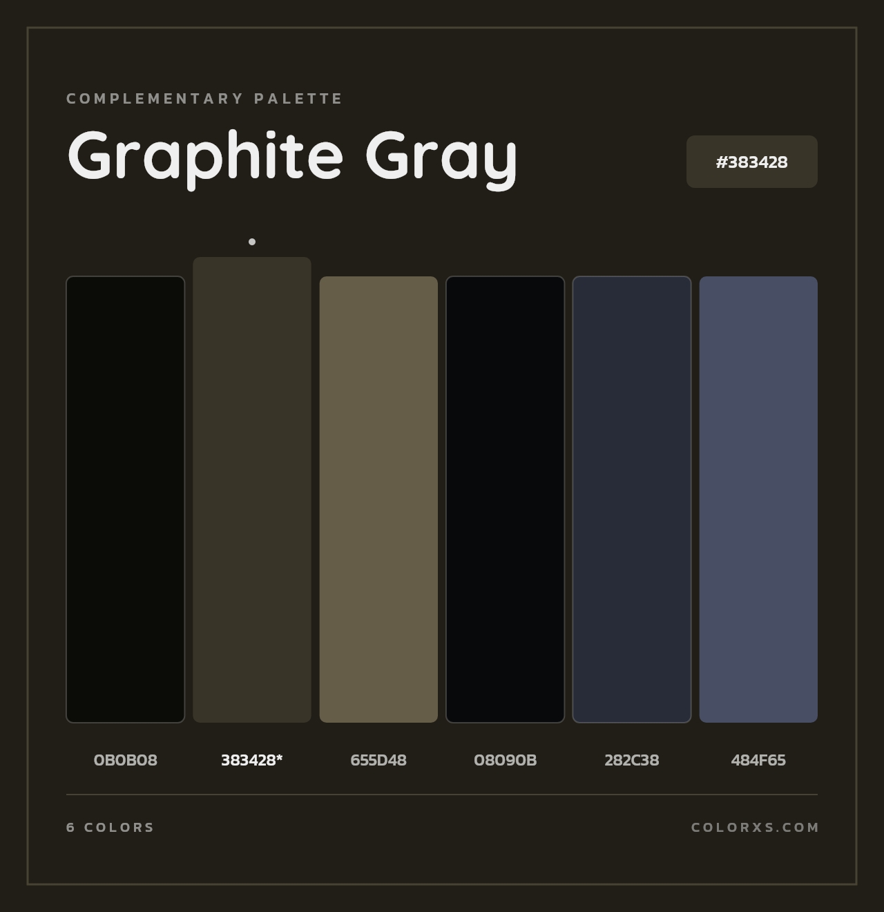 Graphite Gray - Complementary Color Palette