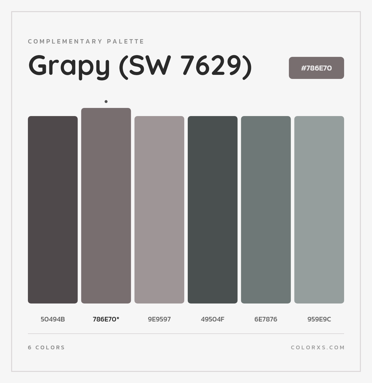 Grapy (SW 7629) - Complementary Color Palette