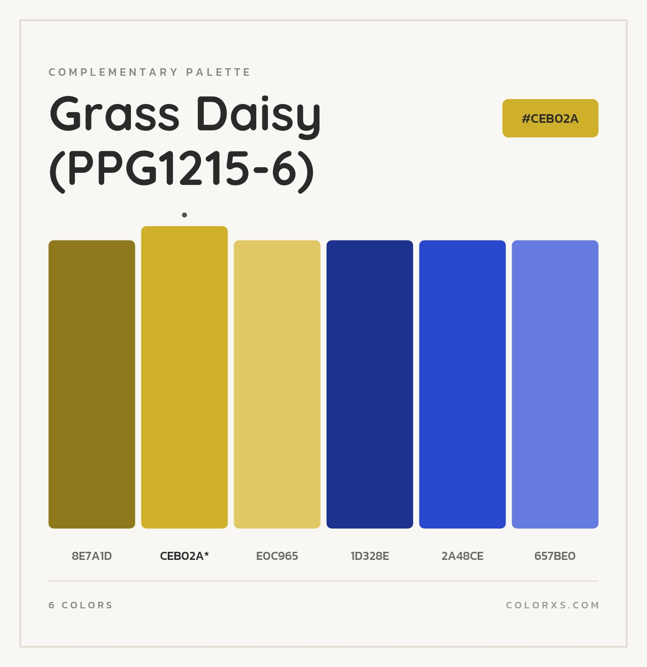 Grass Daisy (PPG1215-6) - Complementary Color Palette