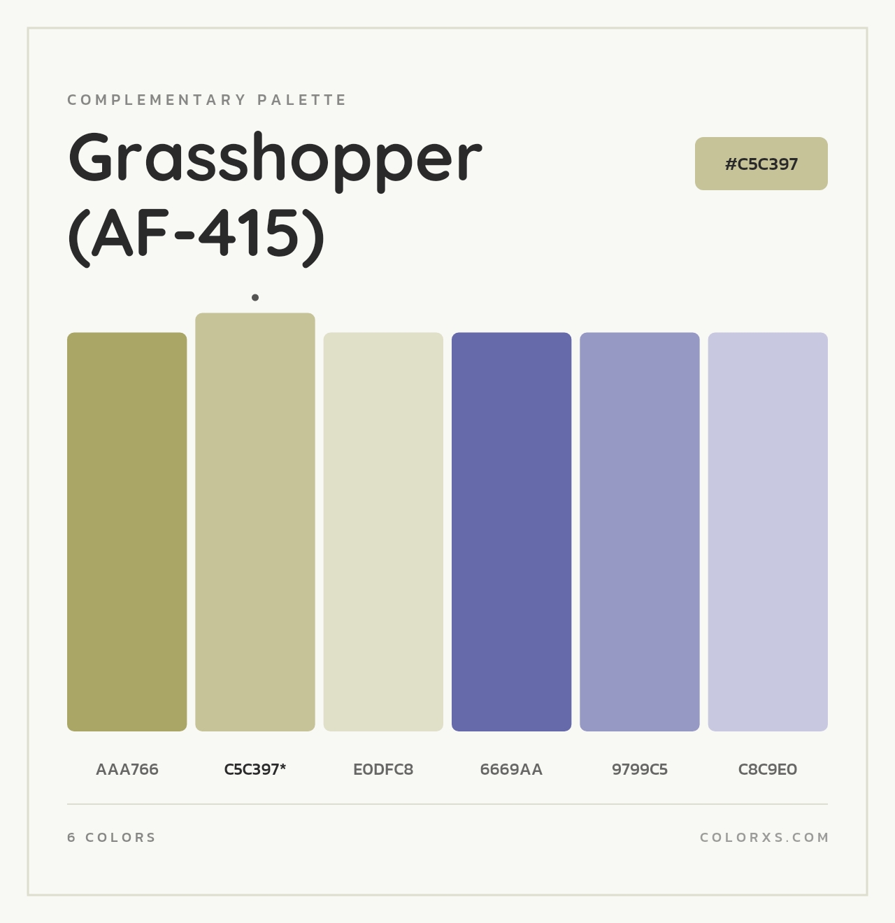Grasshopper (AF-415) - Complementary Color Palette