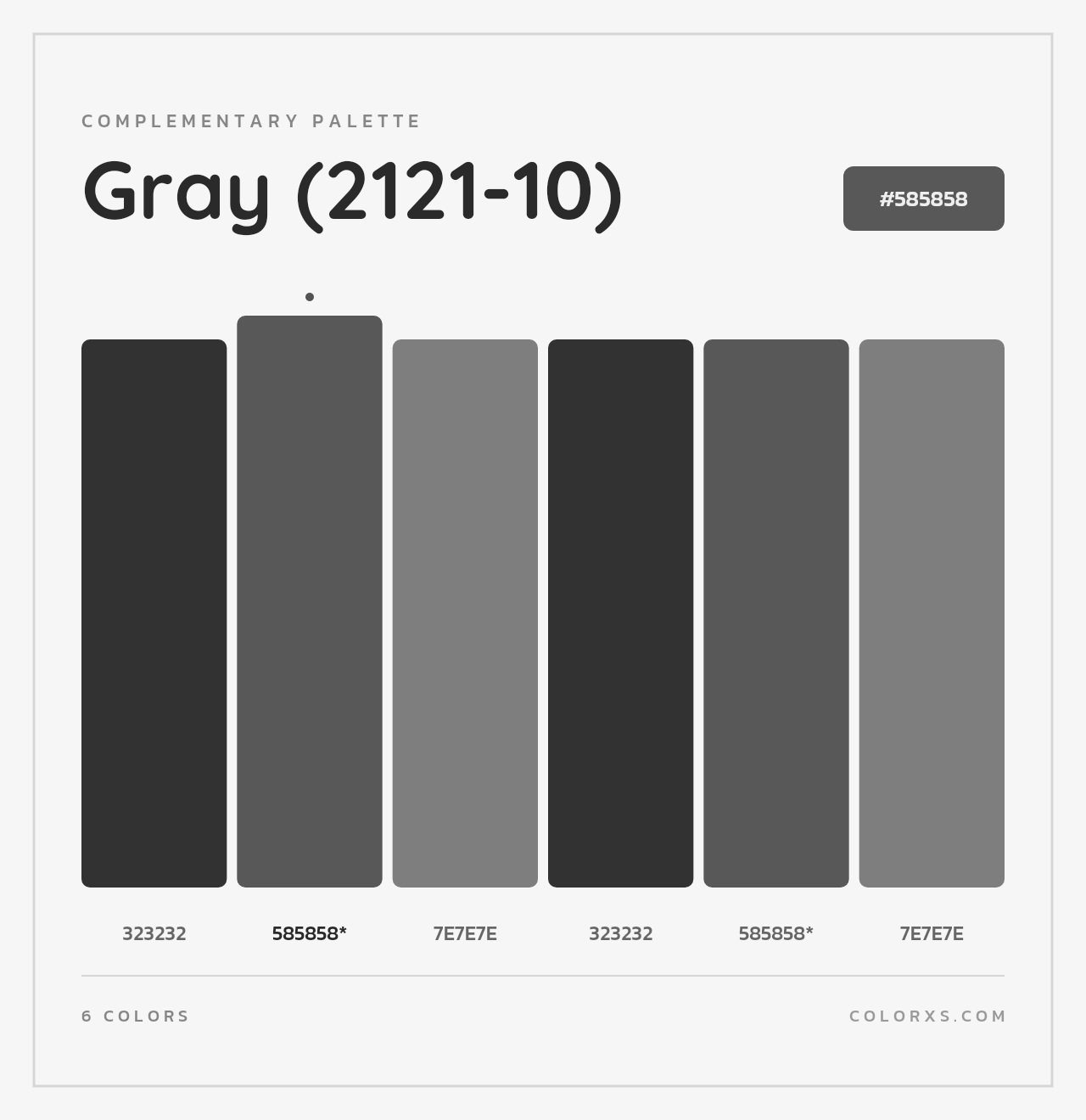 Gray (2121-10) - Complementary Color Palette