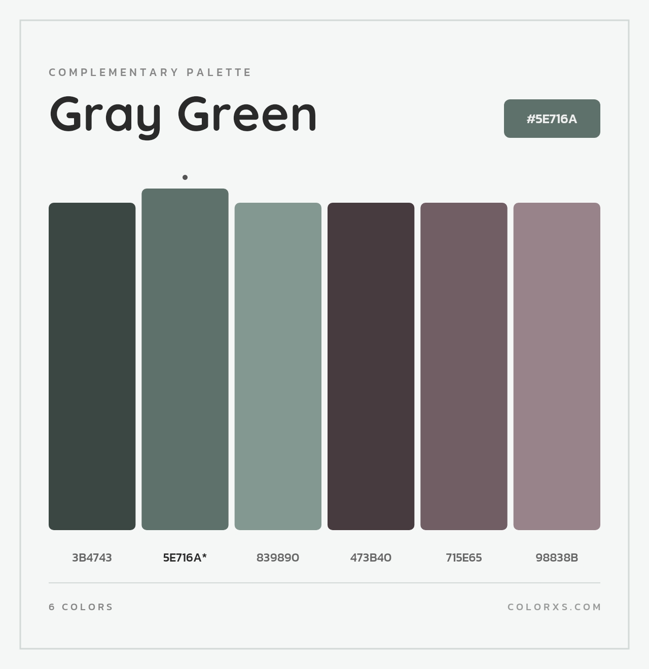 Gray Green - Complementary Color Palette