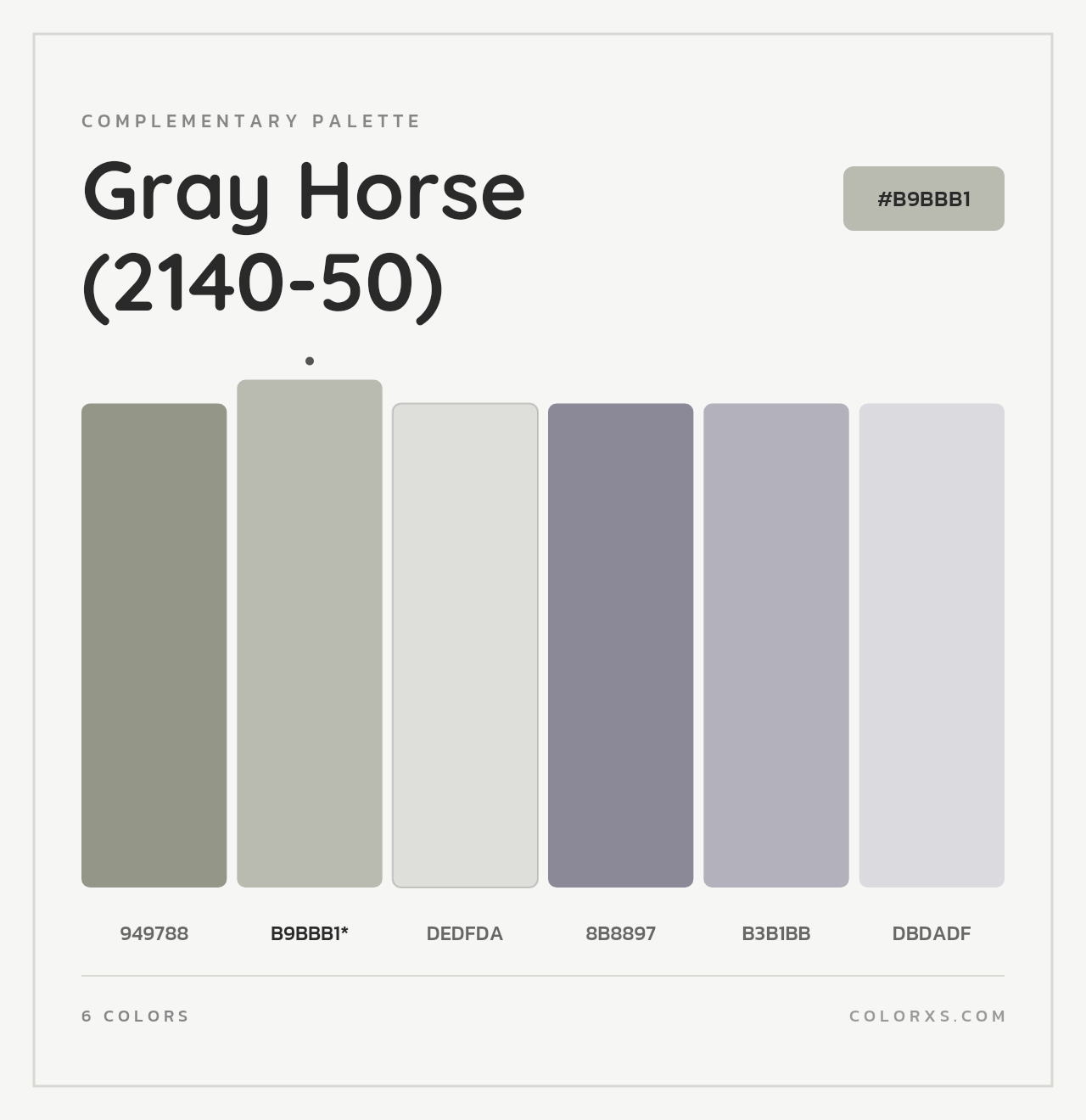 Gray Horse (2140-50) - Complementary Color Palette