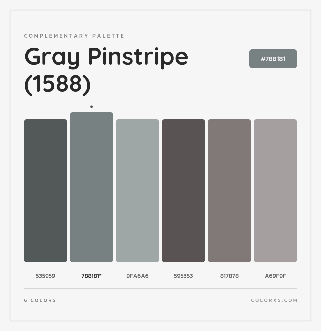 Gray Pinstripe (1588) - Complementary Color Palette