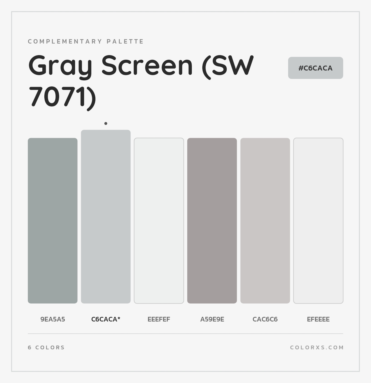 Gray Screen (SW 7071) - Complementary Color Palette