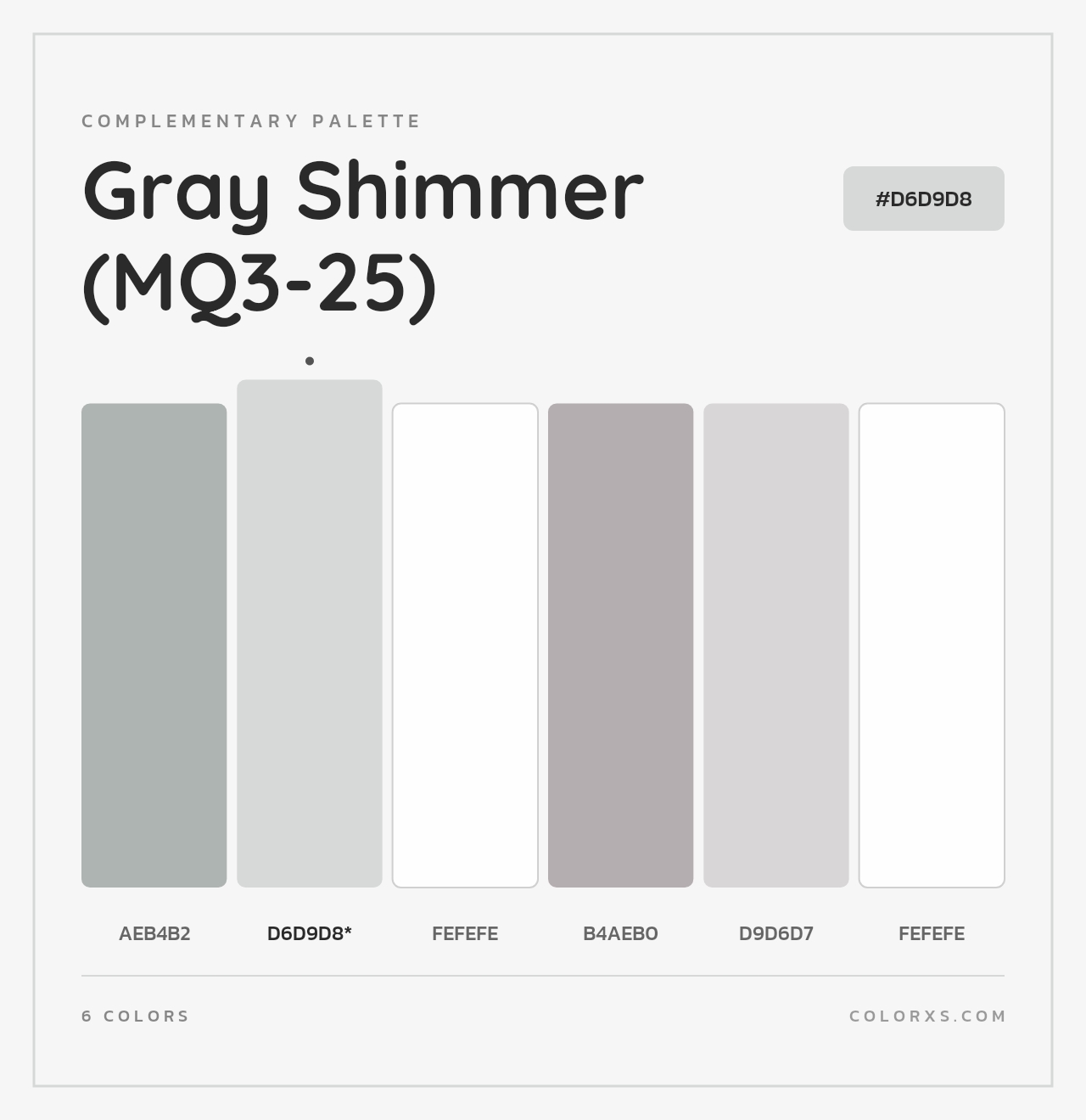 Gray Shimmer (MQ3-25) - Complementary Color Palette