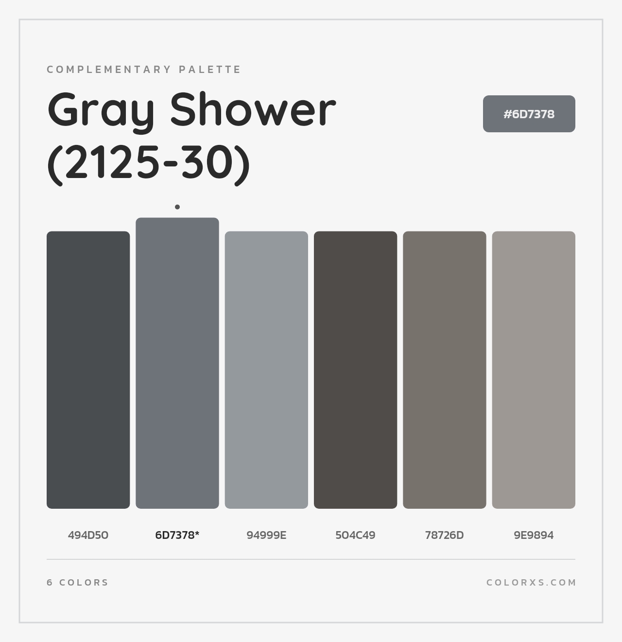 Gray Shower (2125-30) - Complementary Color Palette