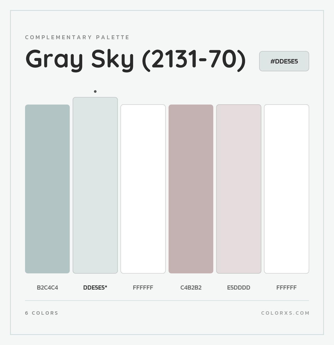 Gray Sky (2131-70) - Complementary Color Palette