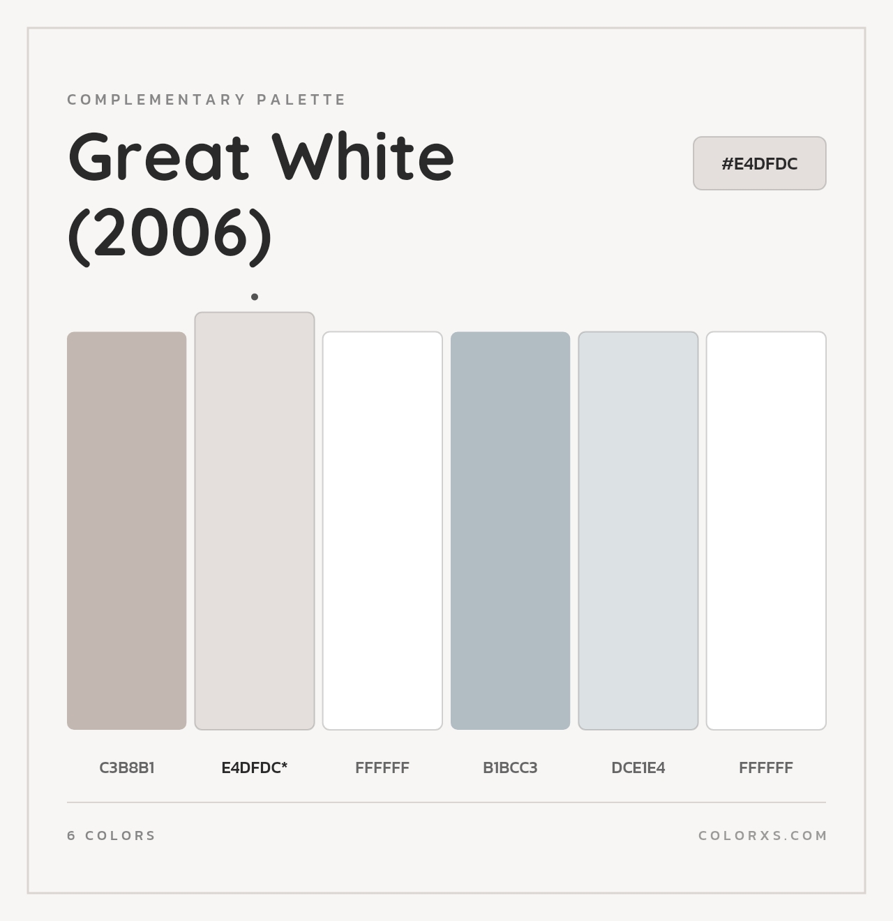 Great White (2006) - Complementary Color Palette