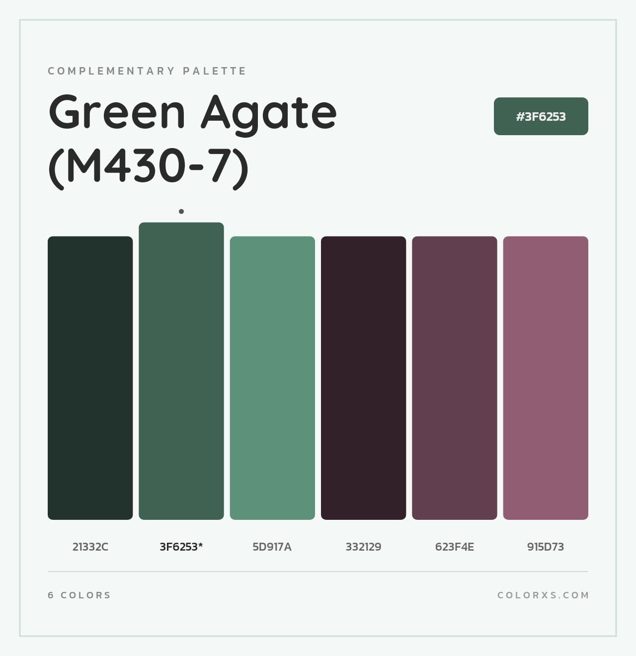 Green Agate (M430-7) - Complementary Color Palette