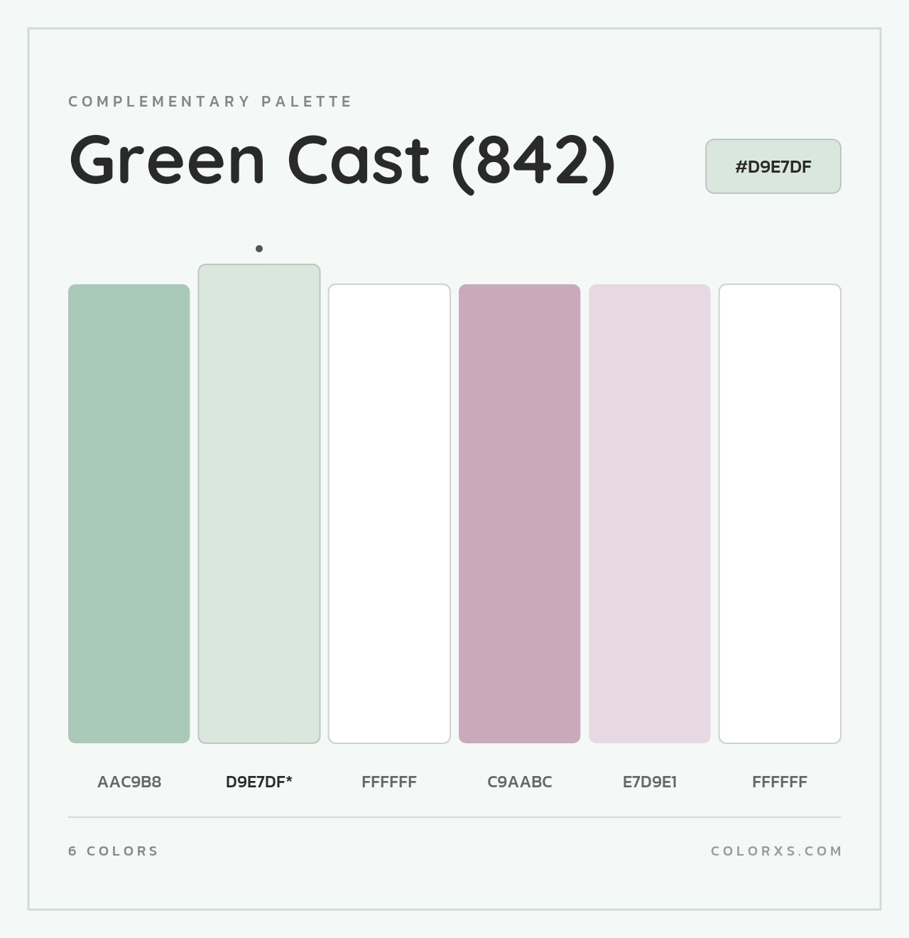 Green Cast (842) - Complementary Color Palette