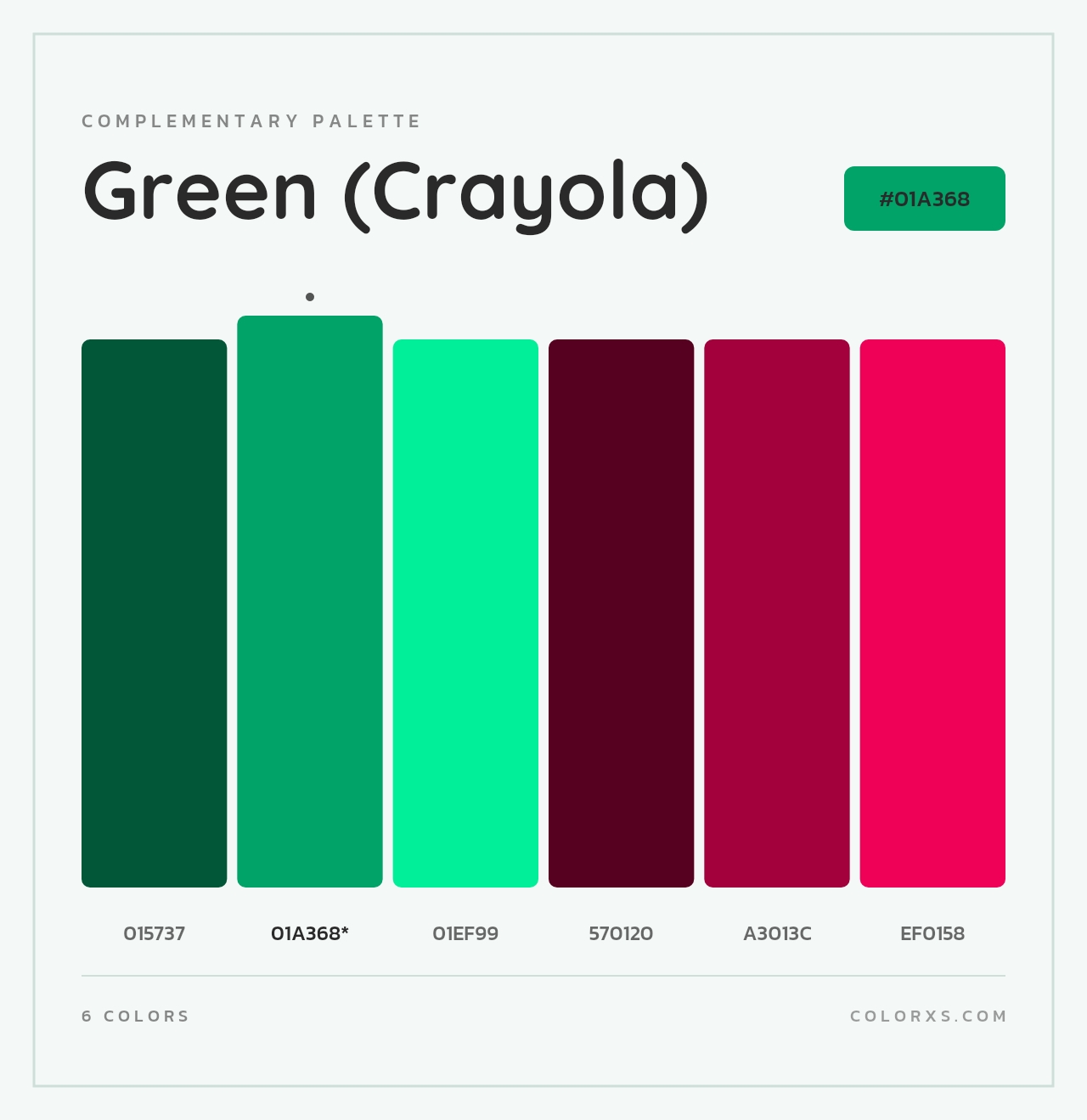 Green (Crayola) - Complementary Color Palette