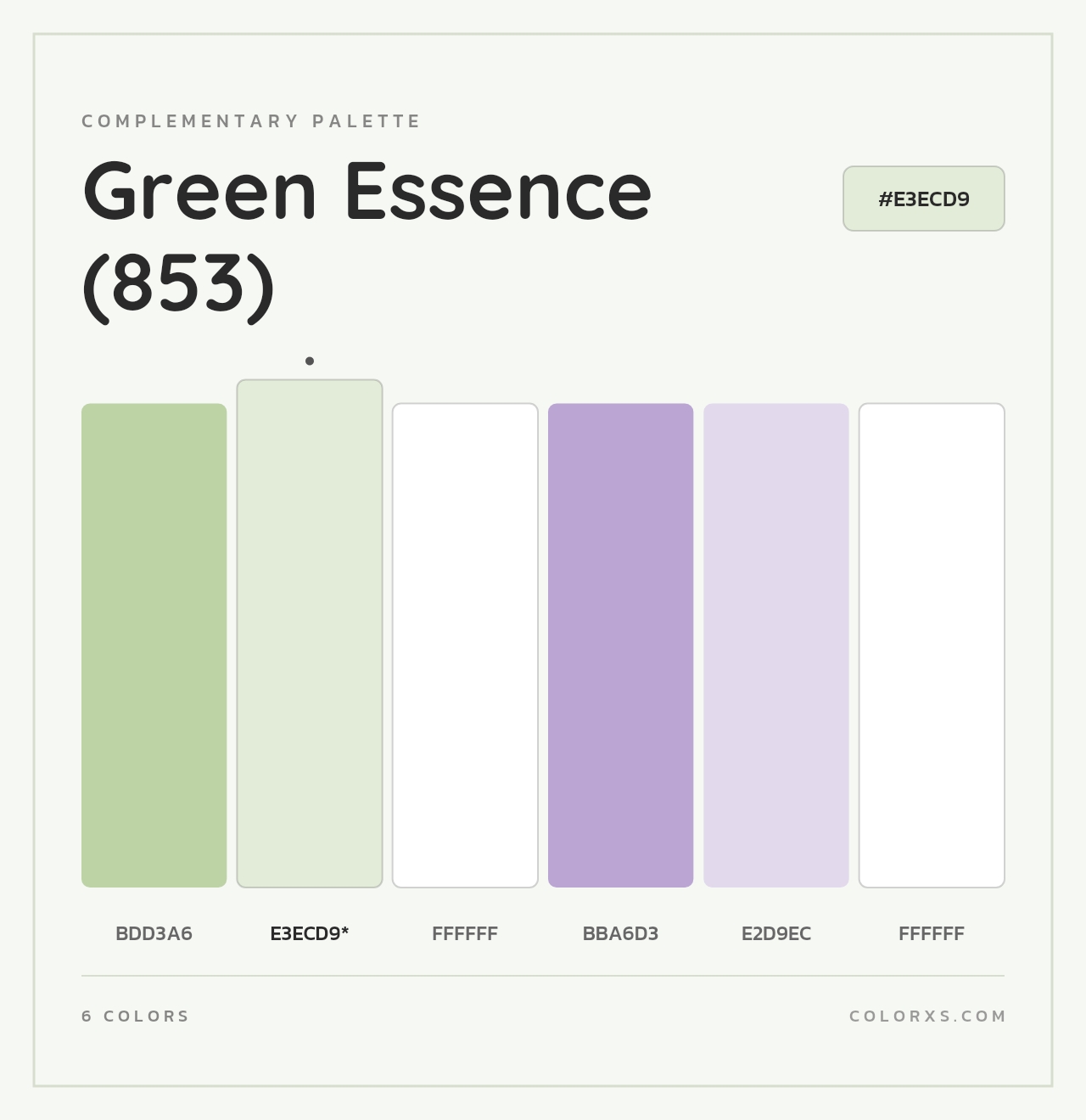 Green Essence (853) - Complementary Color Palette