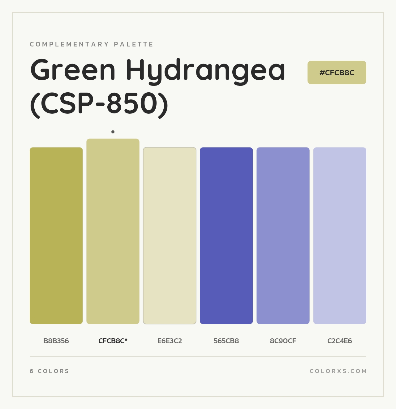 Green Hydrangea (CSP-850) - Complementary Color Palette