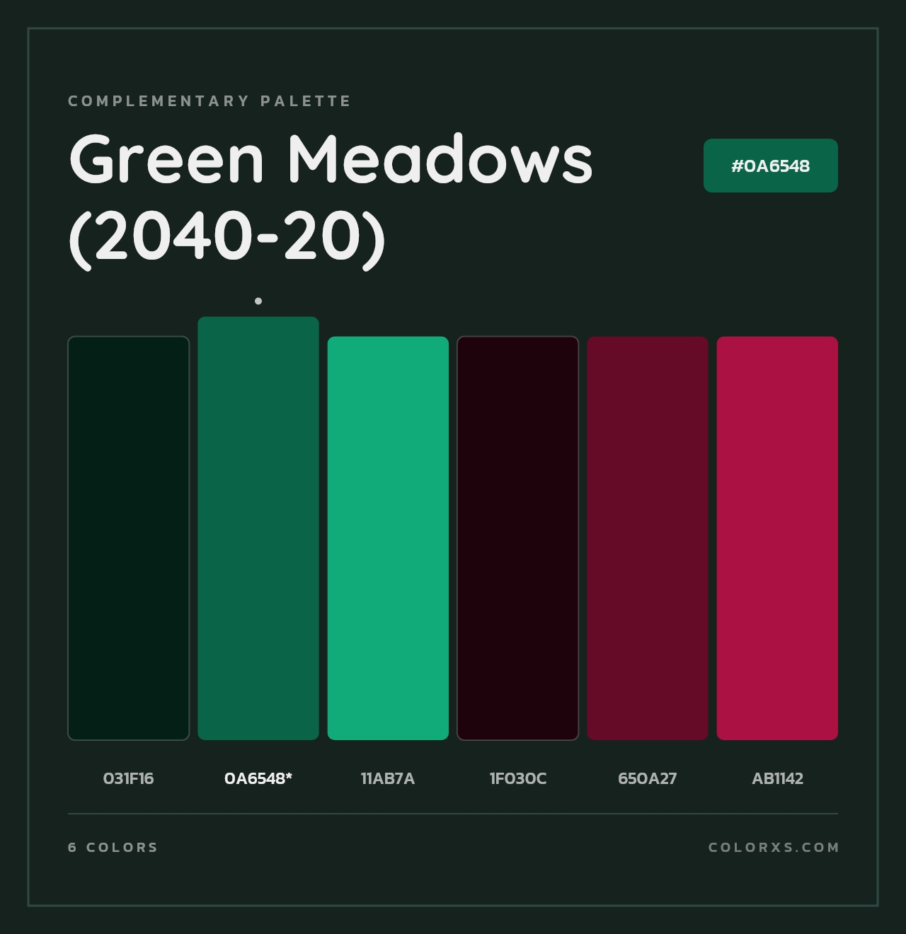 Green Meadows (2040-20) - Complementary Color Palette