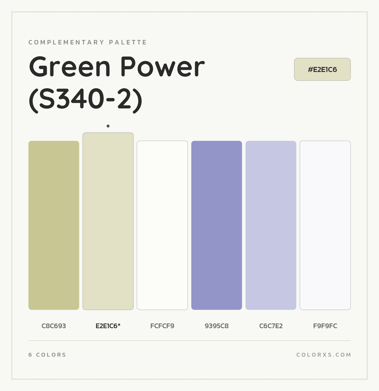 Green Power (S340-2) - Complementary Color Palette