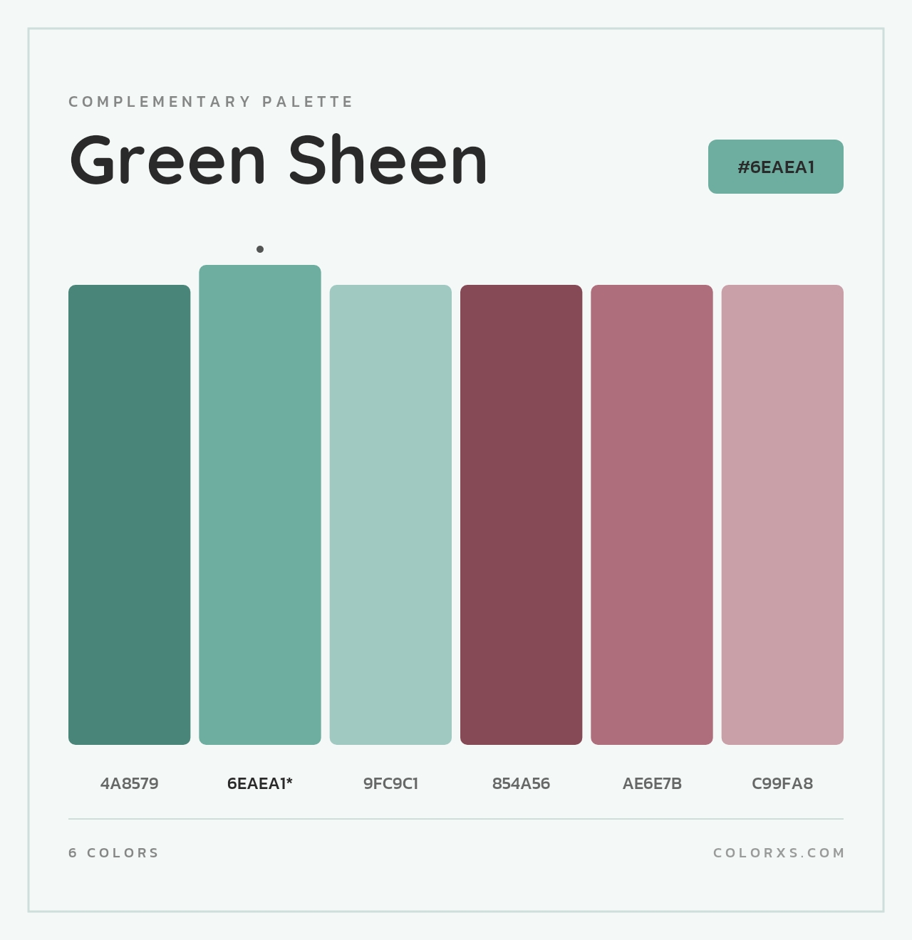Green Sheen - Complementary Color Palette
