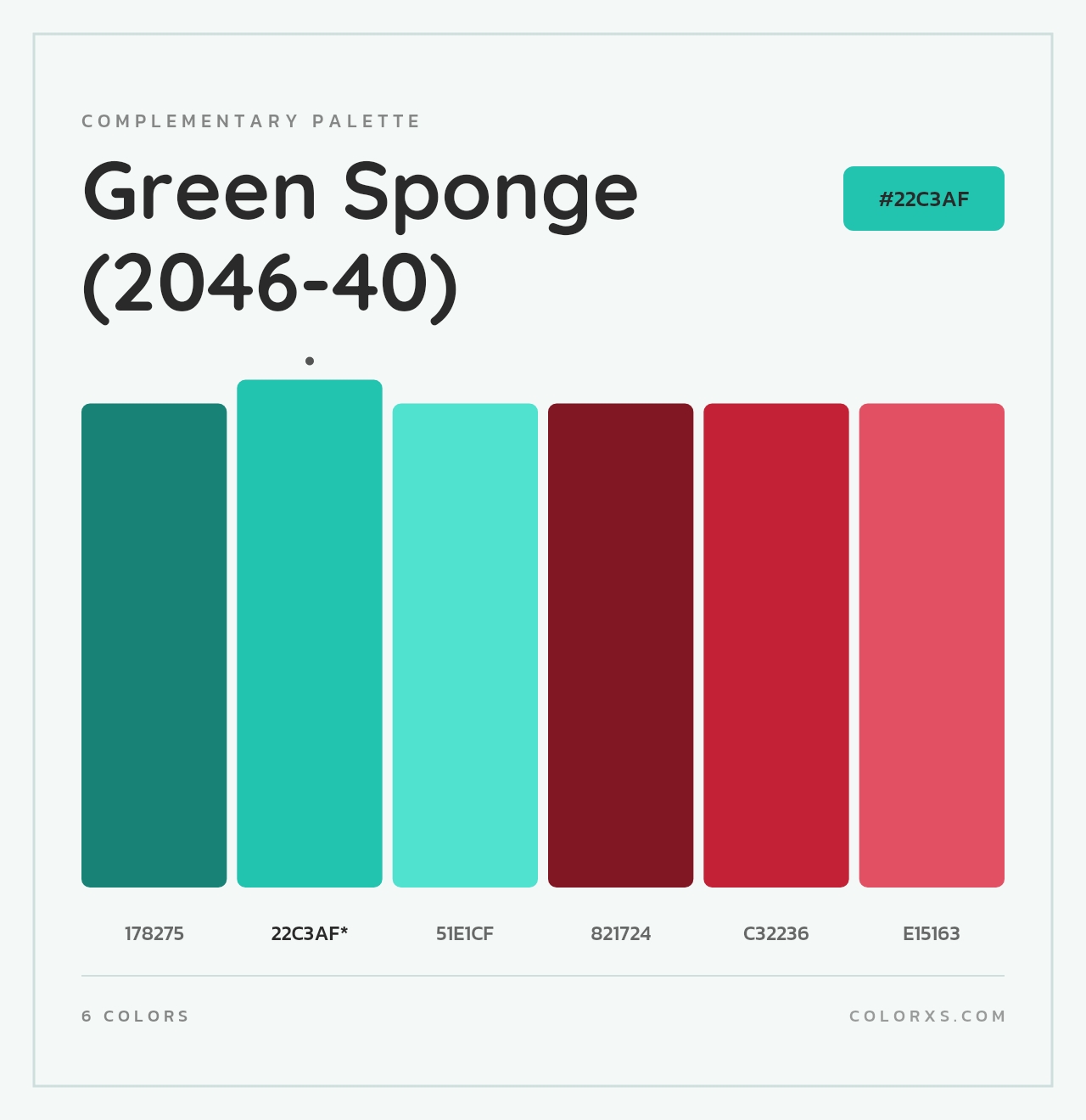 Green Sponge (2046-40) - Complementary Color Palette