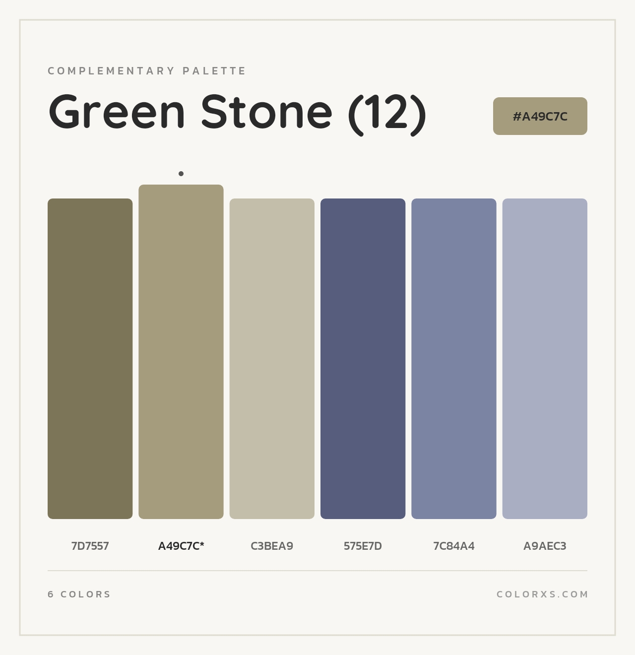 Green Stone (12) - Complementary Color Palette