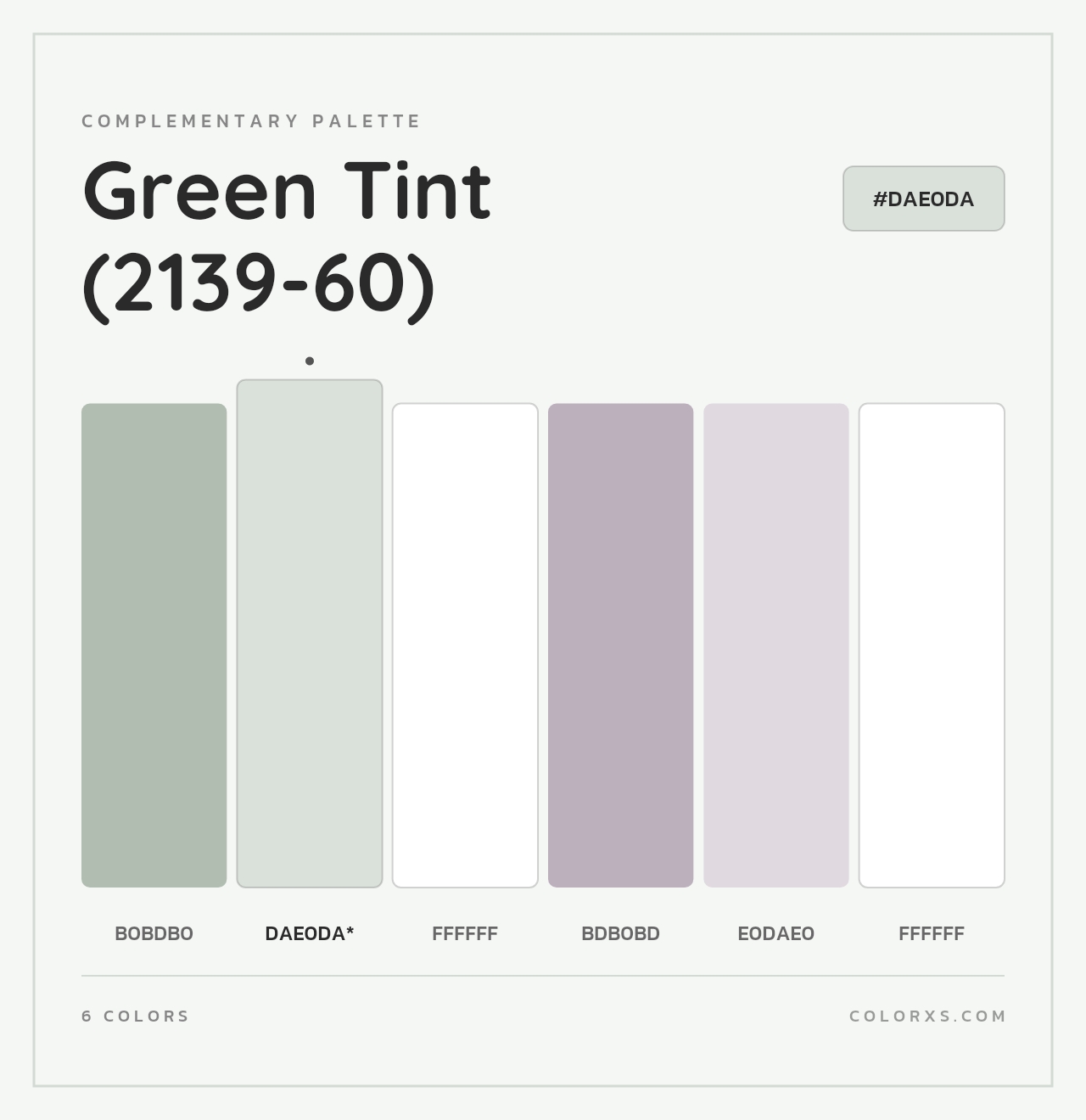 Green Tint (2139-60) - Complementary Color Palette