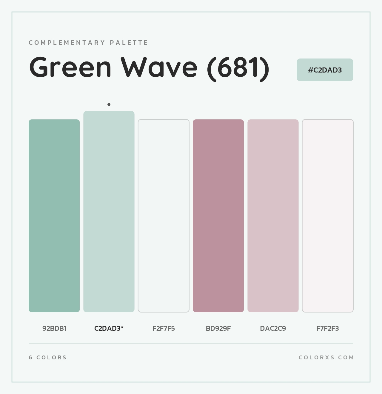 Green Wave (681) - Complementary Color Palette
