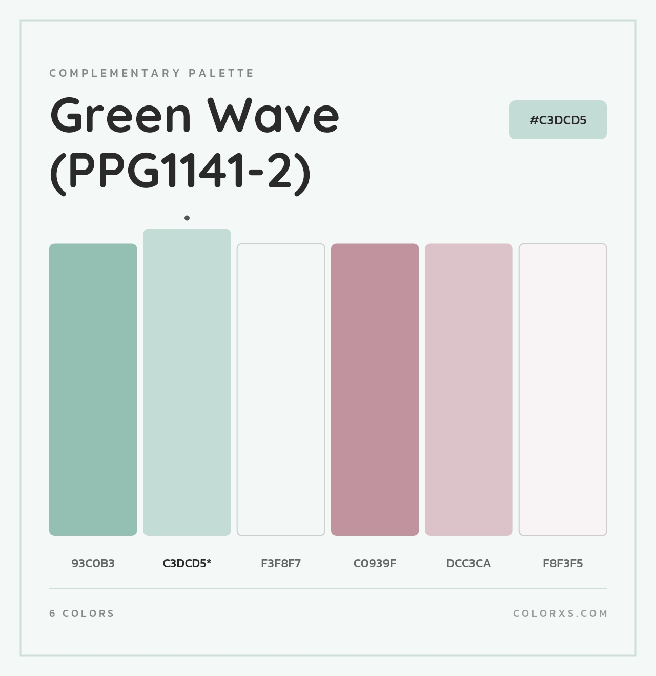 Green Wave (PPG1141-2) - Complementary Color Palette
