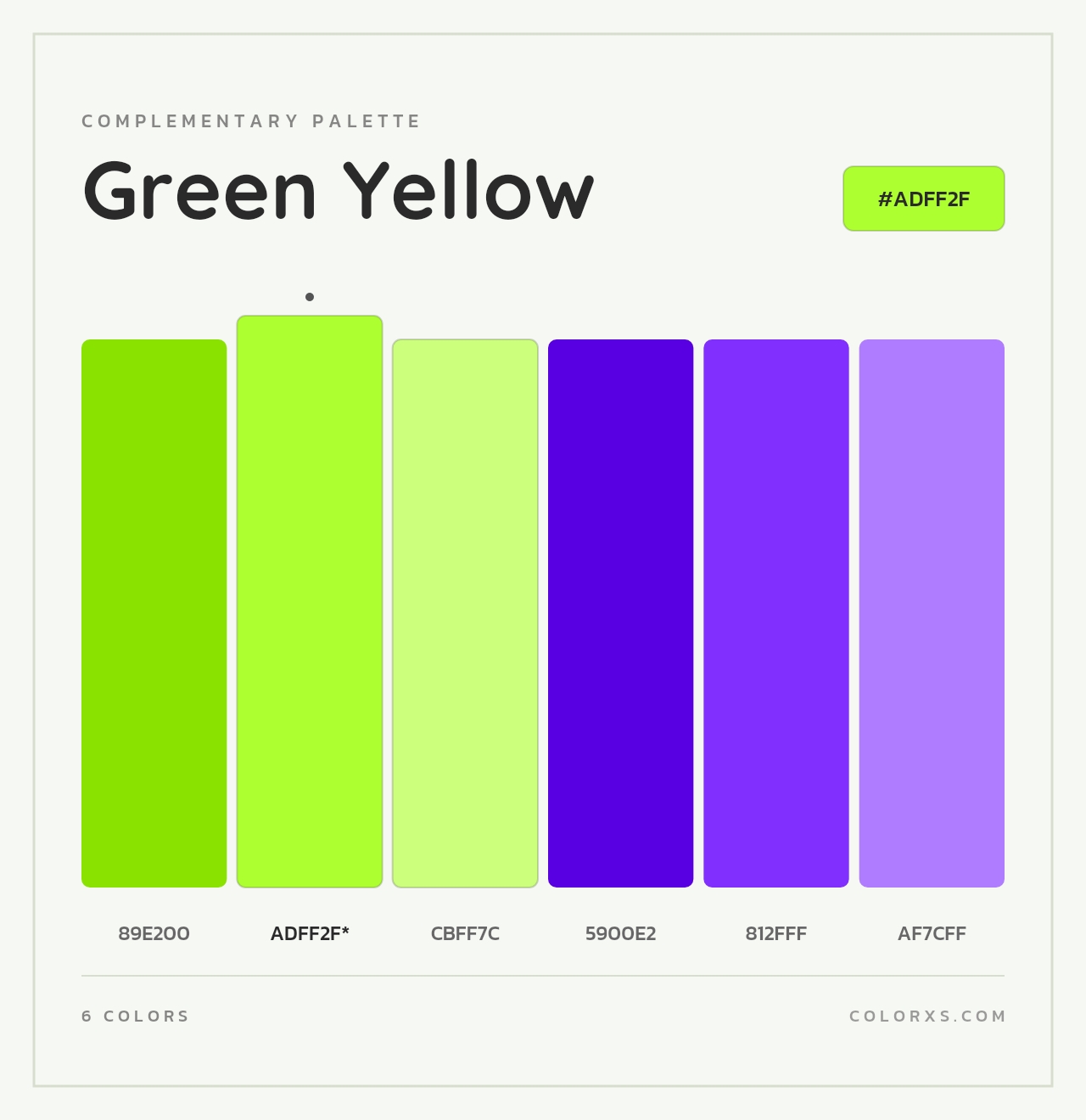 Green Yellow - Complementary Color Palette