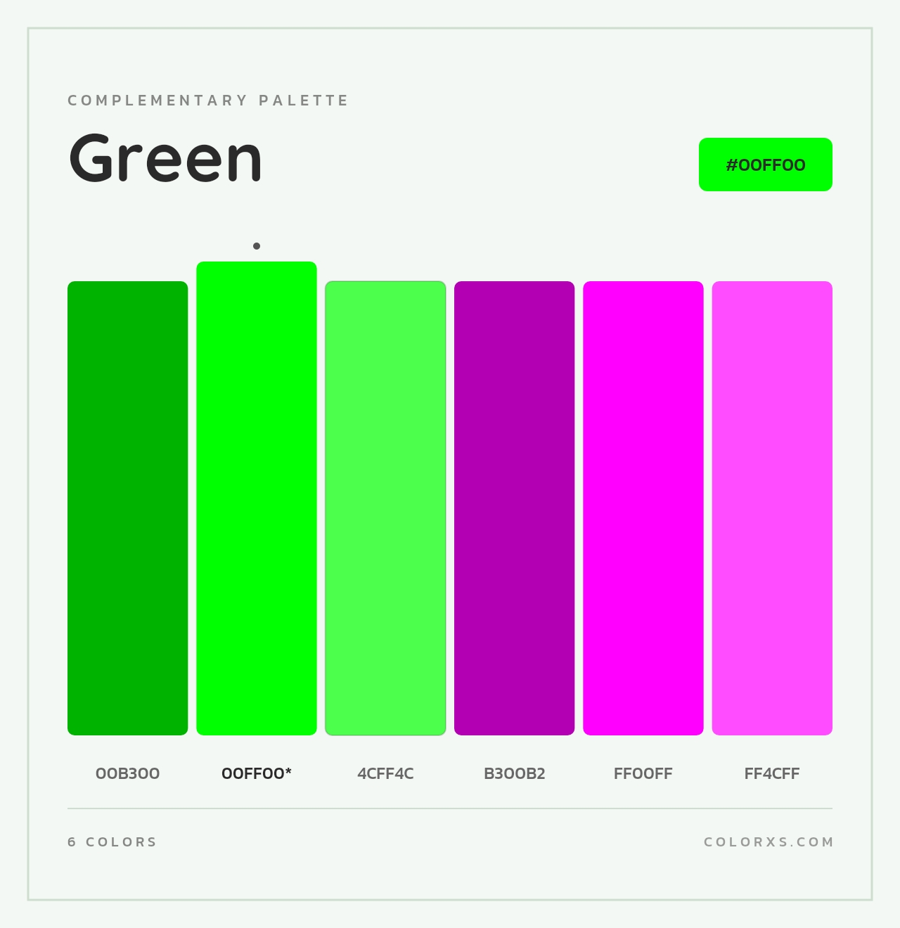 Green - Complementary Color Palette