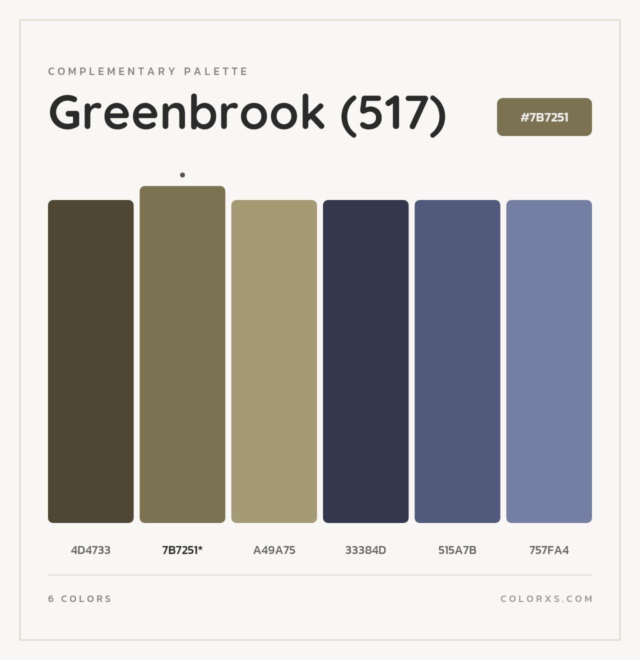 Greenbrook (517) - Complementary Color Palette