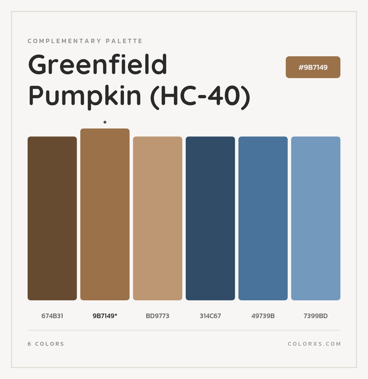 Greenfield Pumpkin (HC-40) - Complementary Color Palette