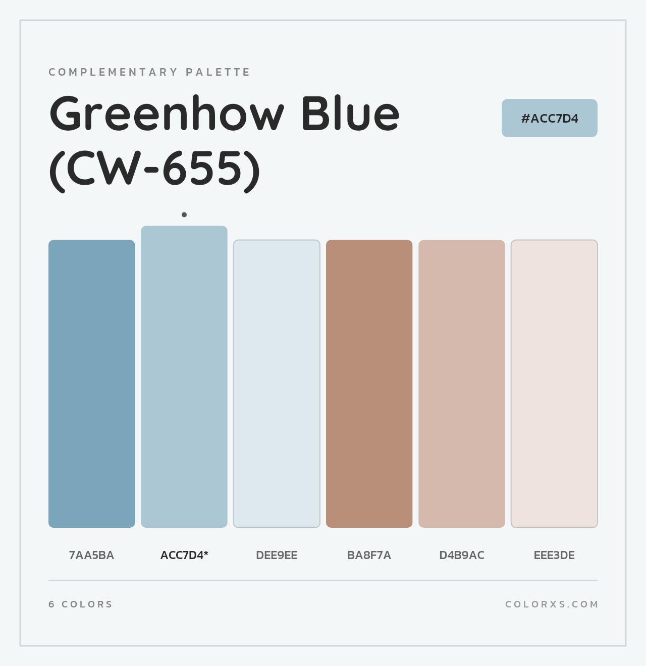 Greenhow Blue (CW-655) - Complementary Color Palette