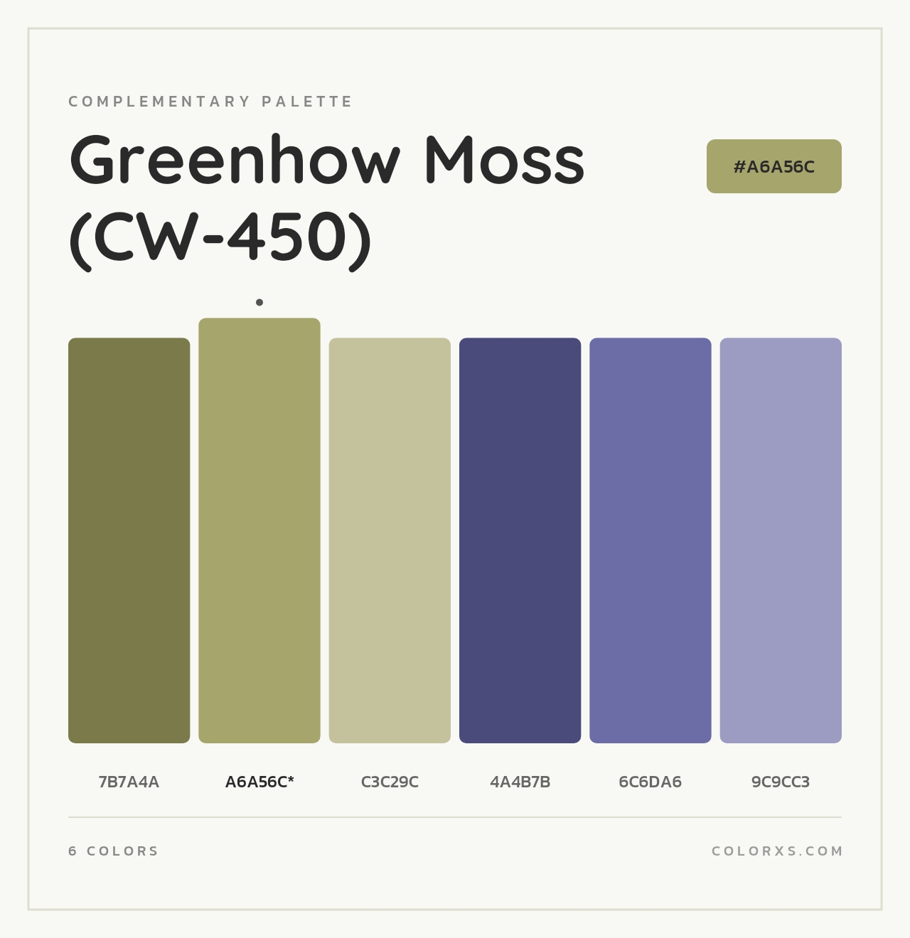 Greenhow Moss (CW-450) - Complementary Color Palette