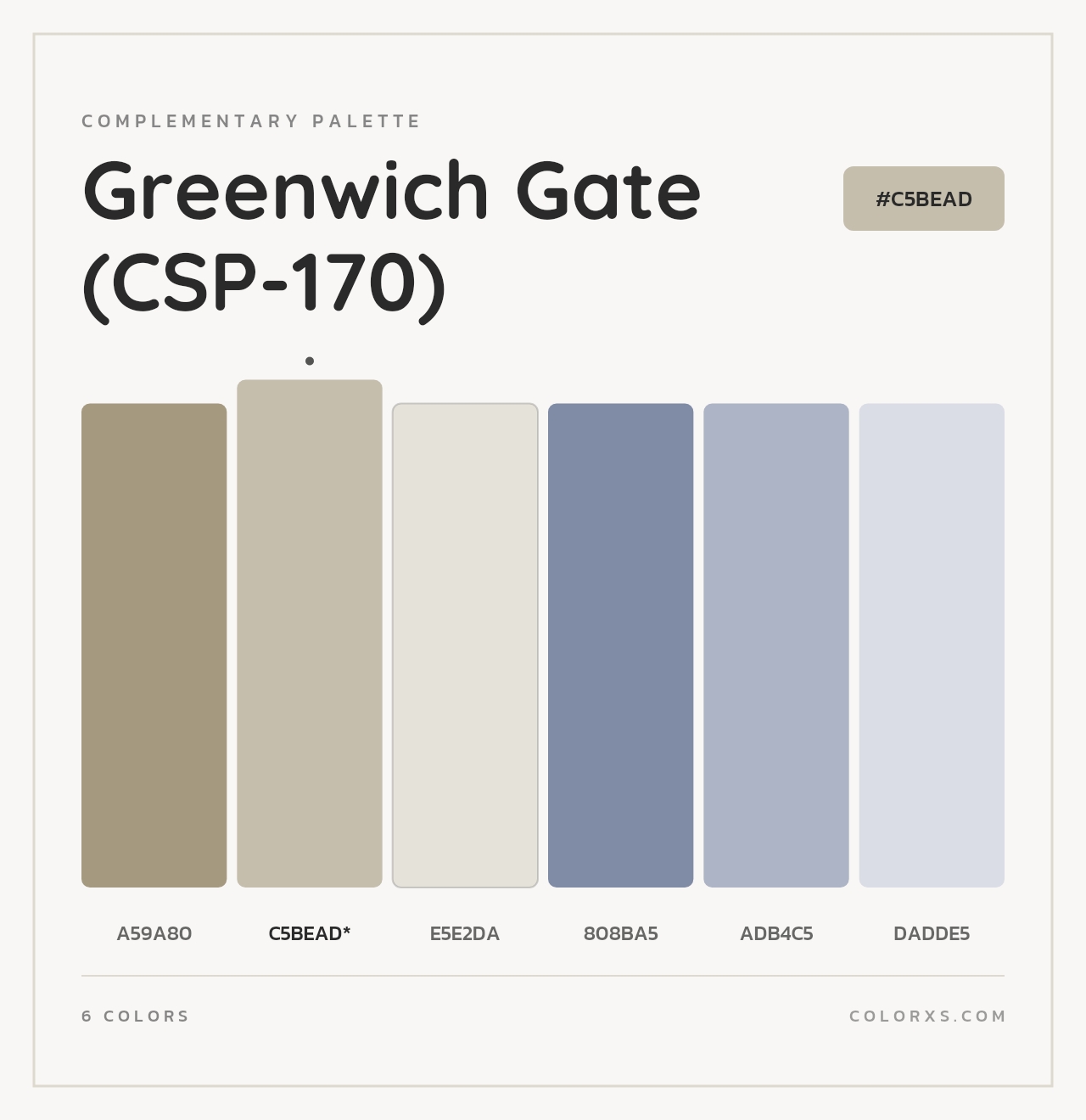 Greenwich Gate (CSP-170) - Complementary Color Palette