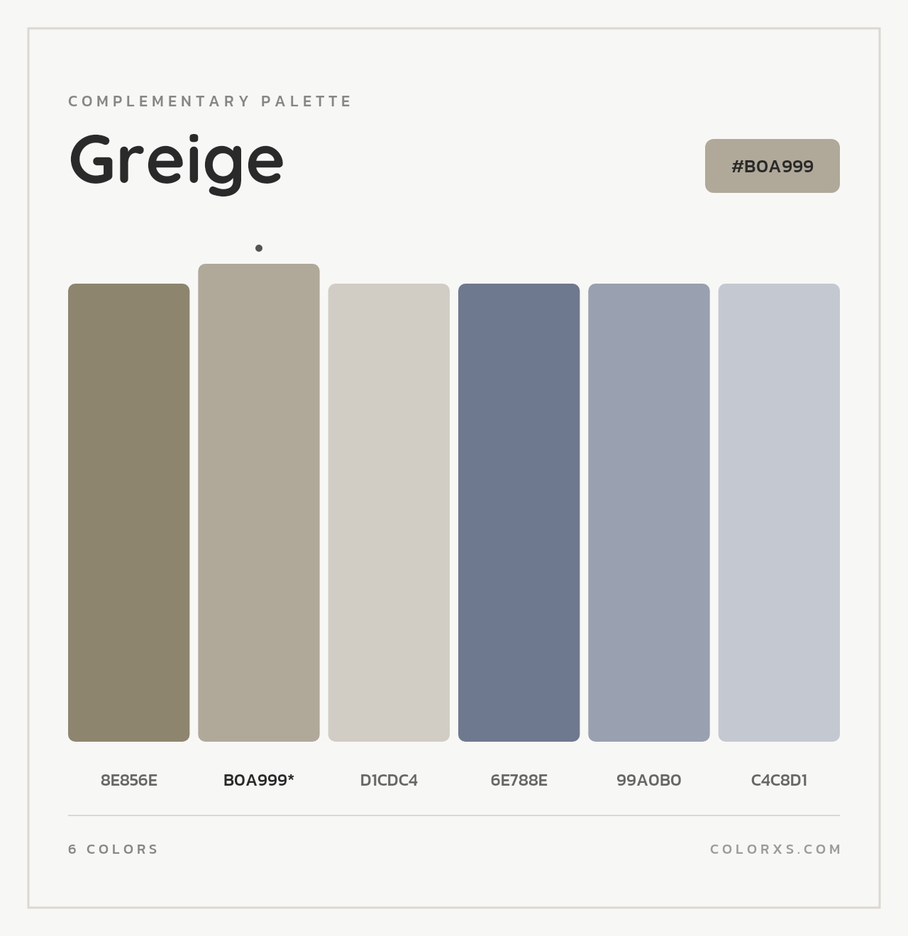 Greige - Complementary Color Palette