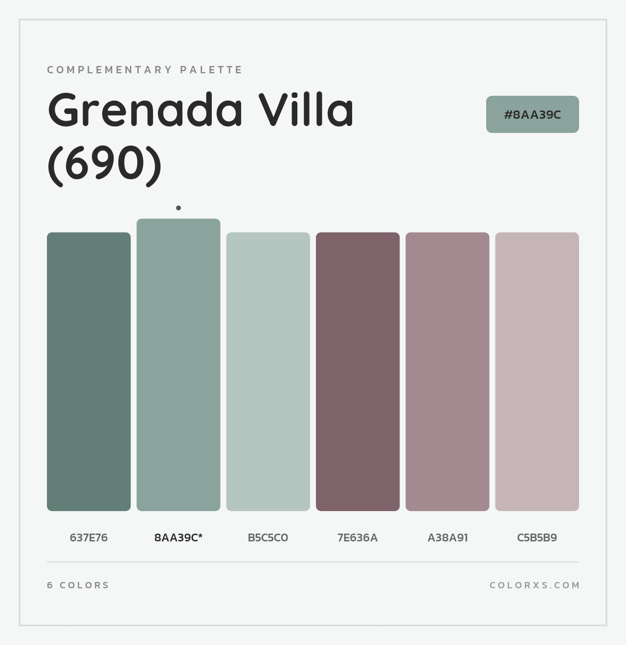 Grenada Villa (690) - Complementary Color Palette