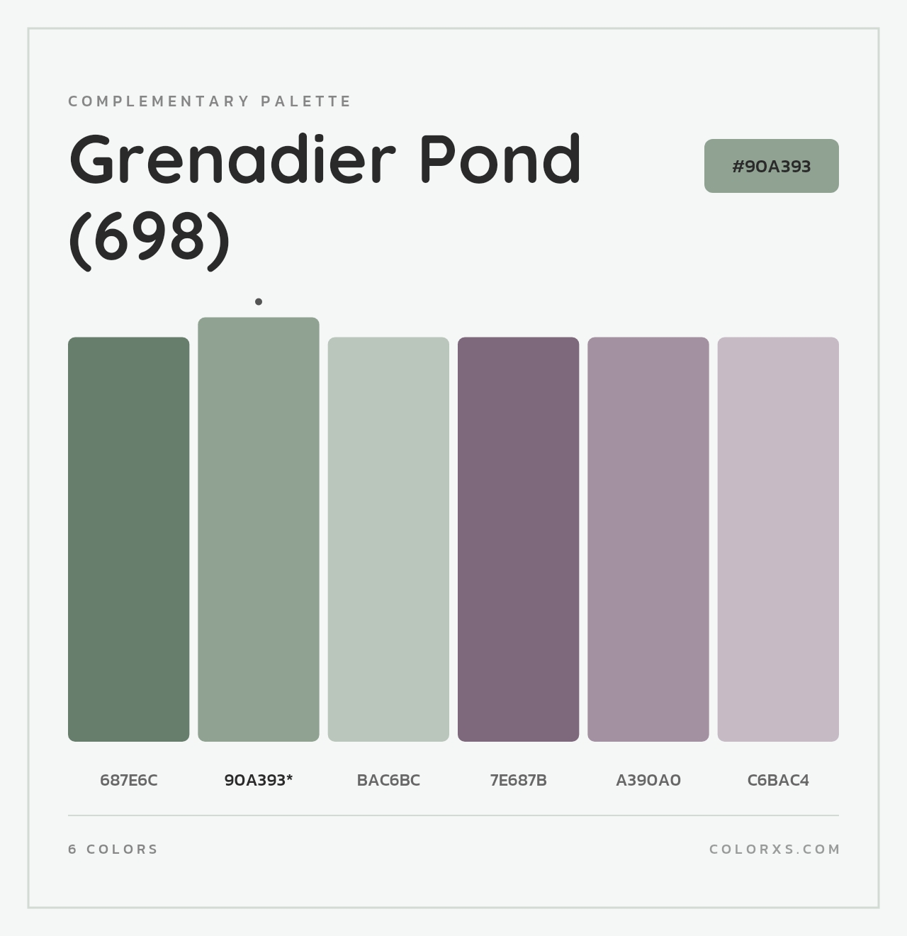 Grenadier Pond (698) - Complementary Color Palette