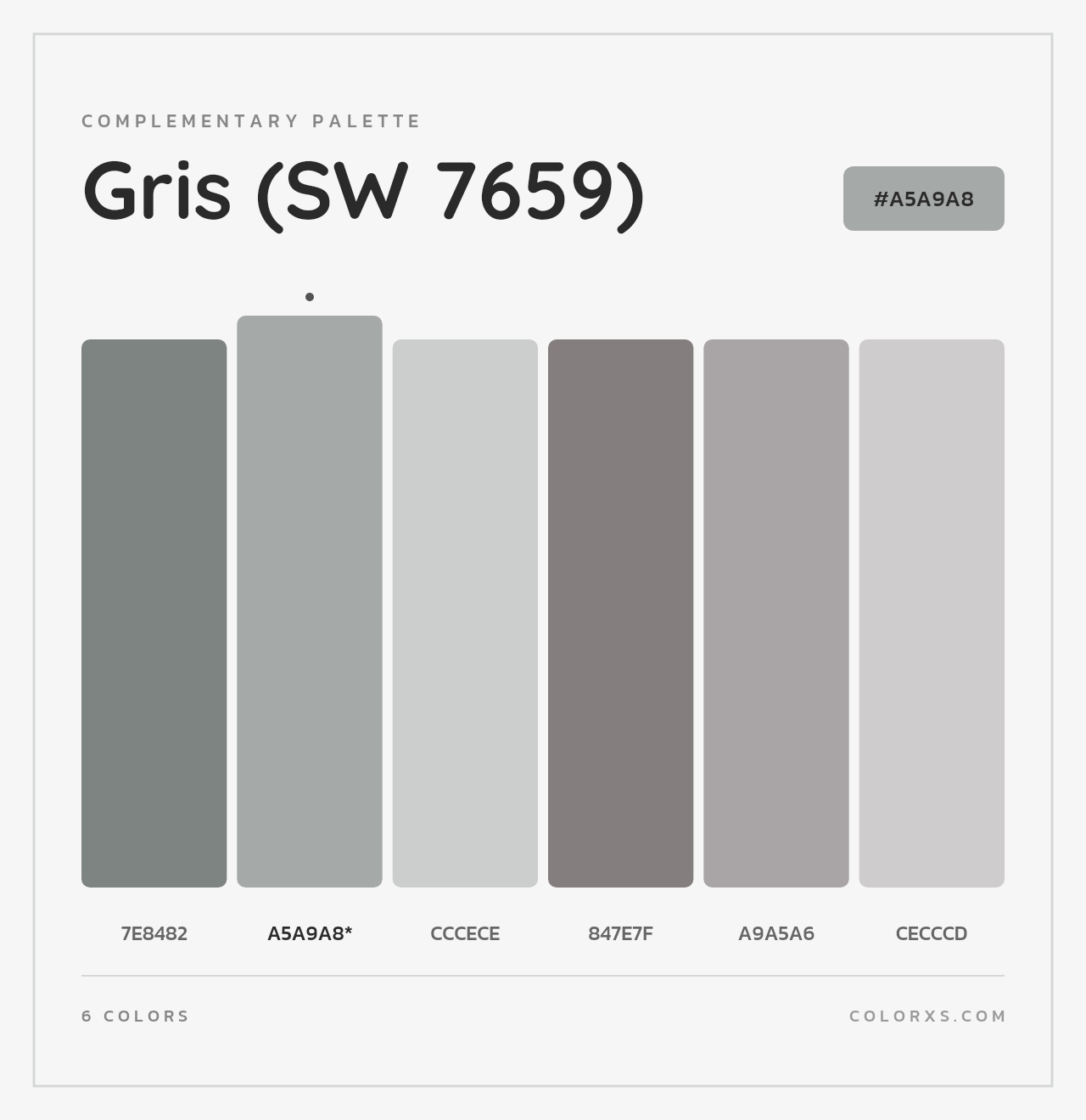 Gris (SW 7659) - Complementary Color Palette