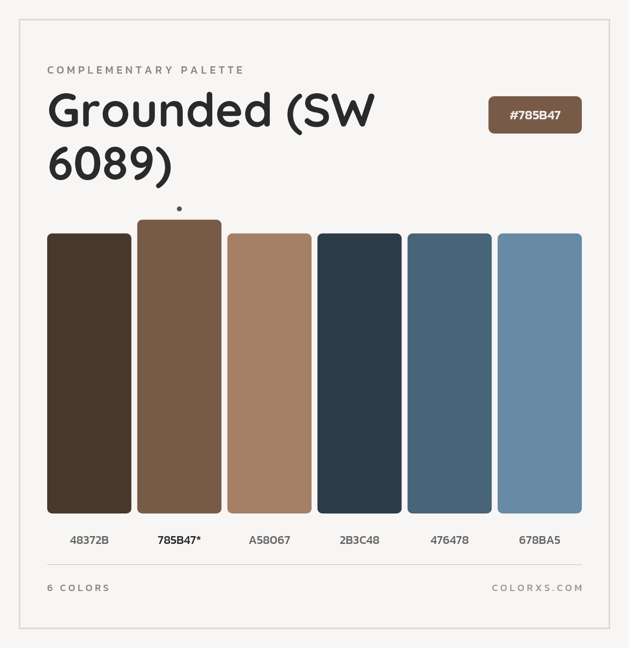 Grounded (SW 6089) - Complementary Color Palette