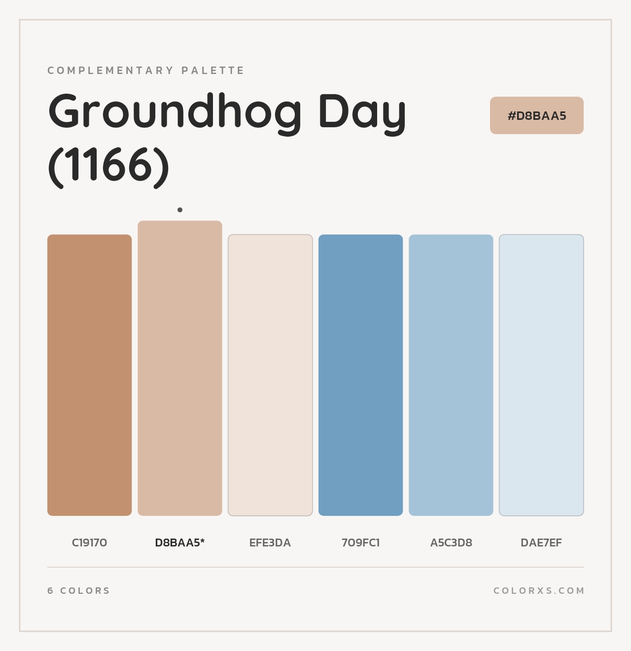 Groundhog Day (1166) - Complementary Color Palette