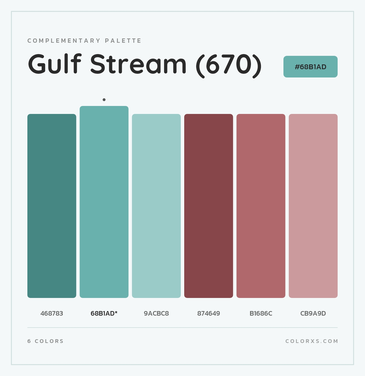 Gulf Stream (670) - Complementary Color Palette